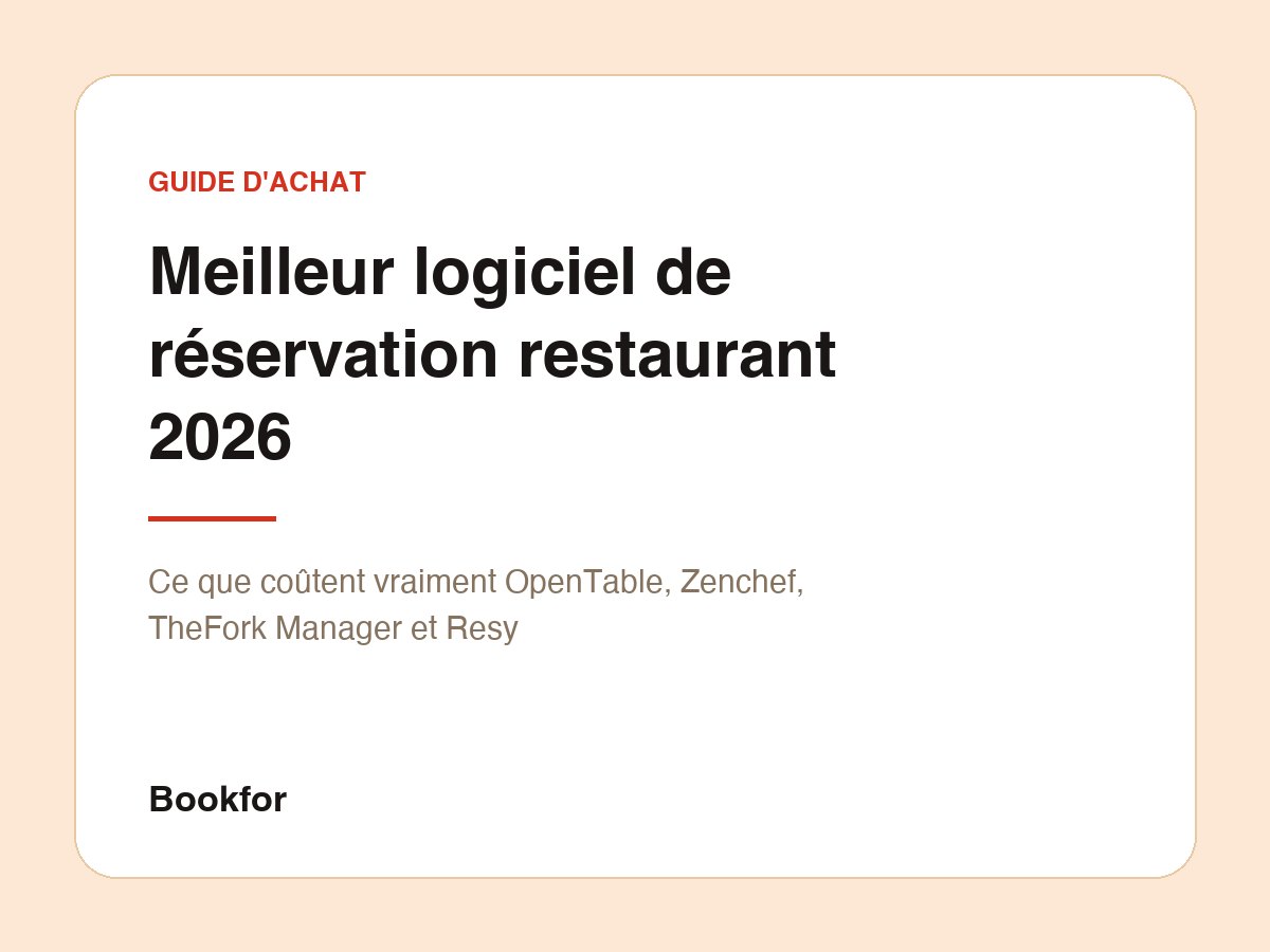 Meilleur logiciel de réservation restaurant 2026 : ce que coûtent vraiment les grandes solutions